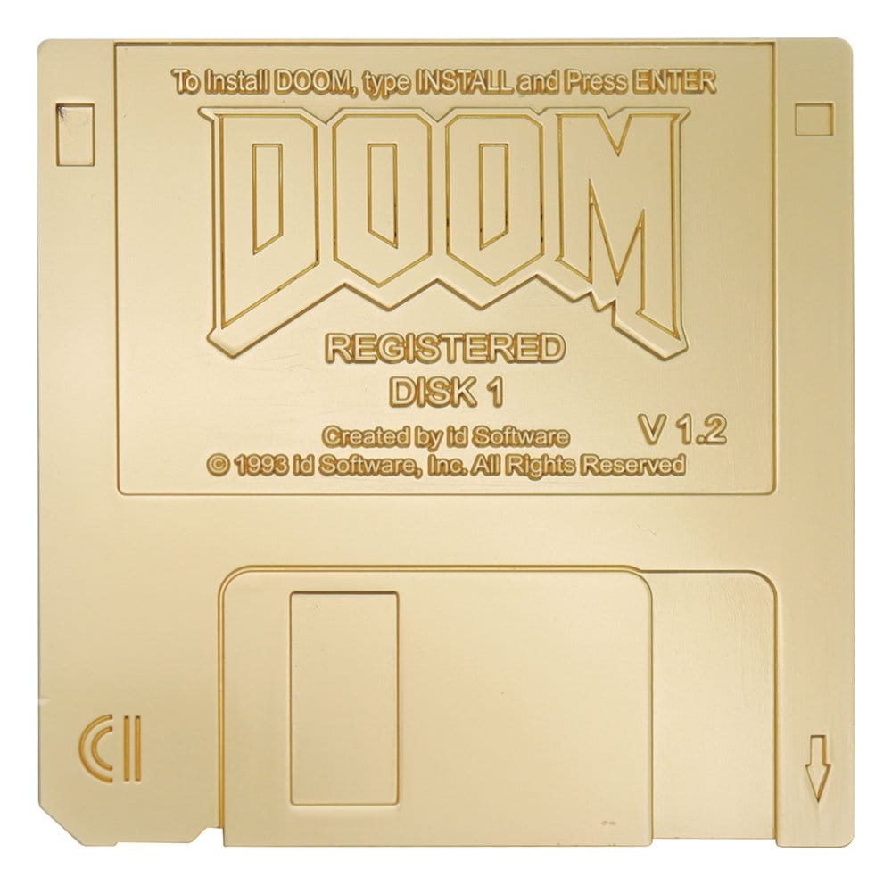 Doom Replik Floppy Disk Gold Plated Limited Edition            - Preorder - ETA: 08.08.2026