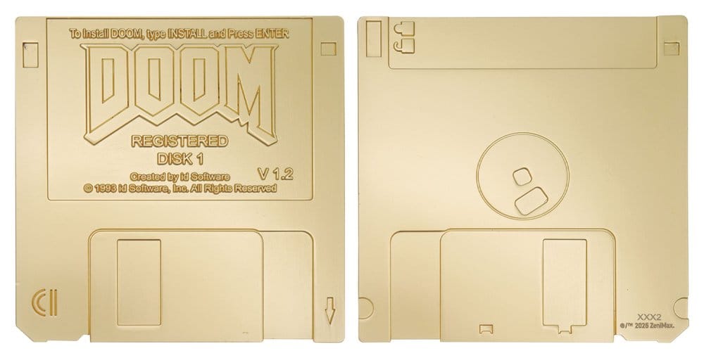 Doom Replik Floppy Disk Gold Plated Limited Edition            - Preorder - ETA: 08.08.2026