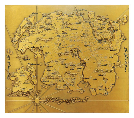 The Elder Scrolls Replik Metal Map of Tamriel Limited Edition 15 x 13 cm - Preorder - ETA: 25.03.2027