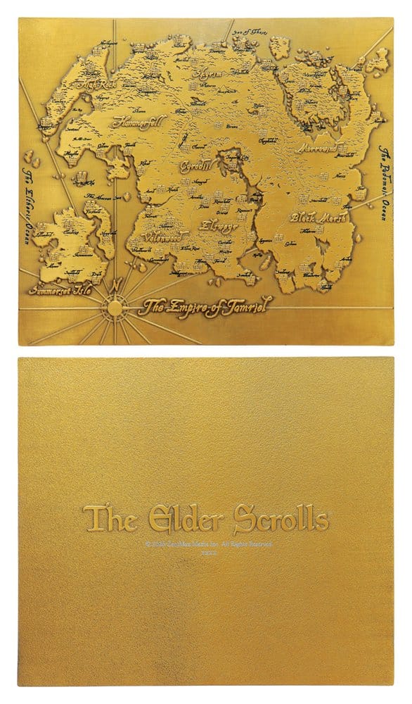 The Elder Scrolls Replik Metal Map of Tamriel Limited Edition 15 x 13 cm - Preorder - ETA: 25.03.2027