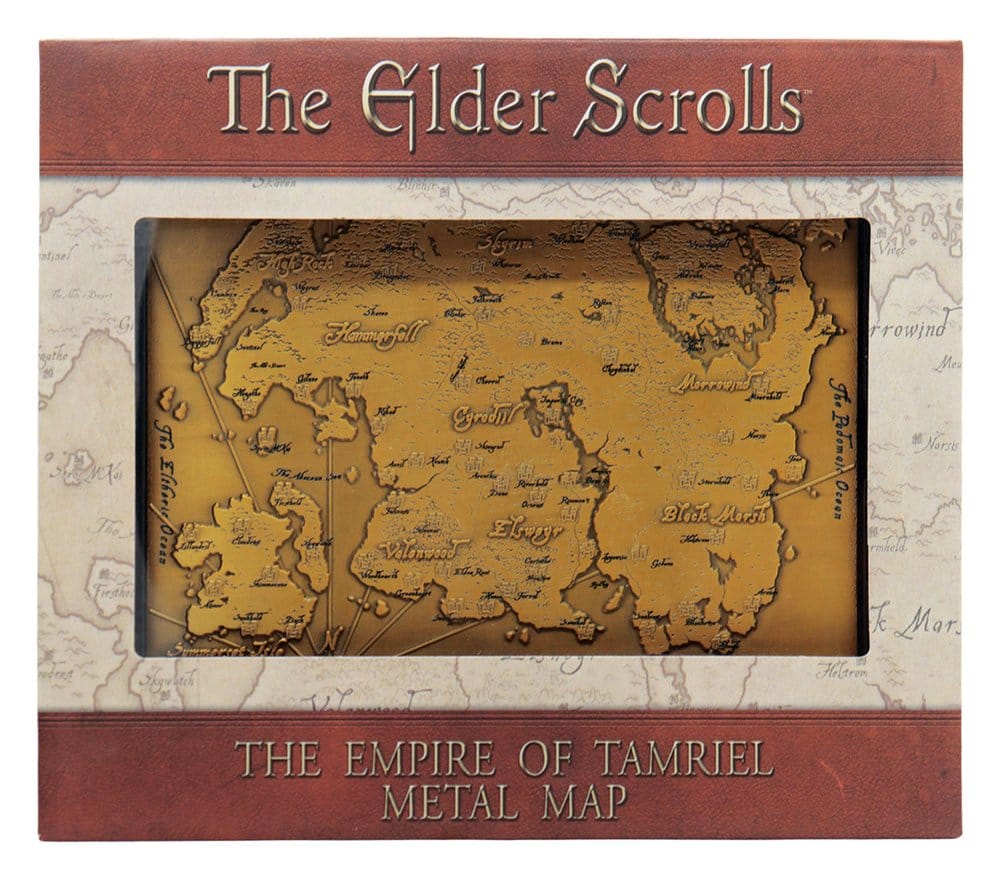 The Elder Scrolls Replik Metal Map of Tamriel Limited Edition 15 x 13 cm - Preorder - ETA: 25.03.2027