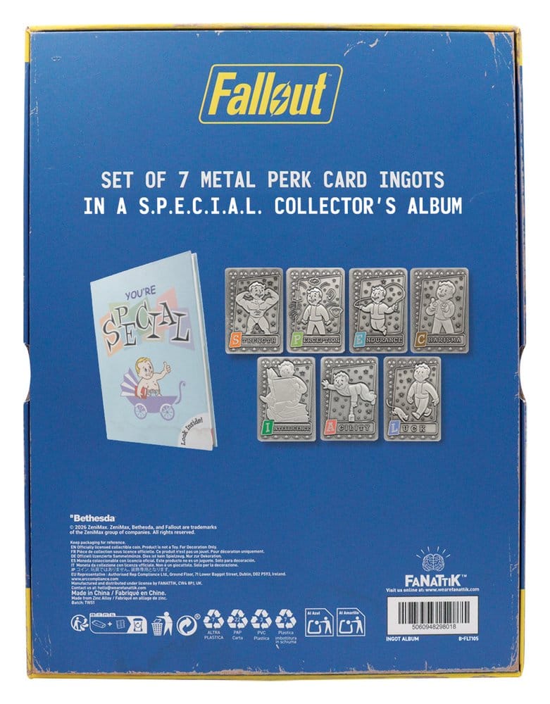 Fallout Metallbarren mit Album S.P.E.C.I.A.L. Perk Card Collector’s Album - Preorder - ETA: 25.10.2026