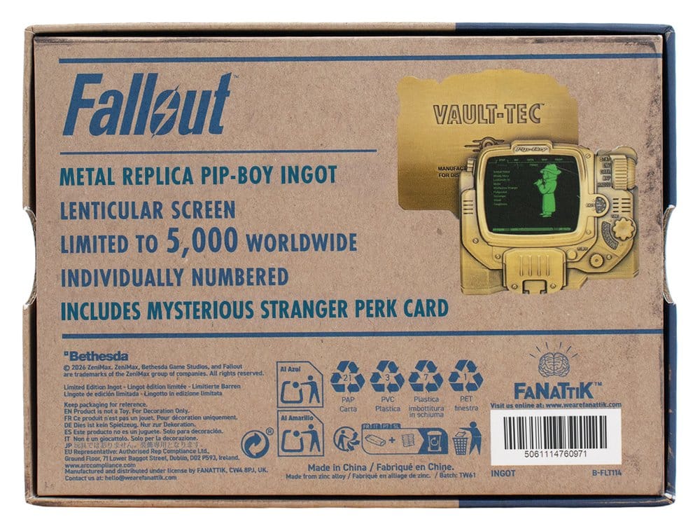 Fallout Metallbarren Pip-Boy Limited Edition Lenticular Mysterious Stranger Variant - Preorder - ETA: 25.01.2027