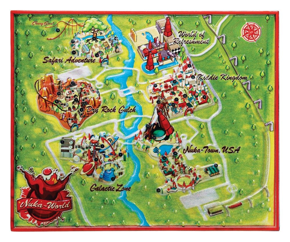 Fallout Replik Metal Map Nuka-World Limited Edition 16 x 13 cm - Preorder - ETA: 23.04.2027