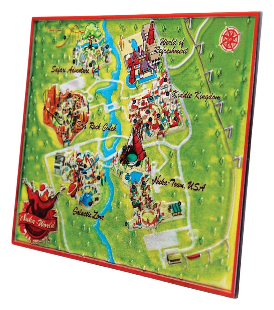 Fallout Replik Metal Map Nuka-World Limited Edition 16 x 13 cm - Preorder - ETA: 23.04.2027