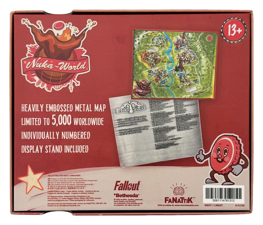 Fallout Replik Metal Map Nuka-World Limited Edition 16 x 13 cm - Preorder - ETA: 23.04.2027