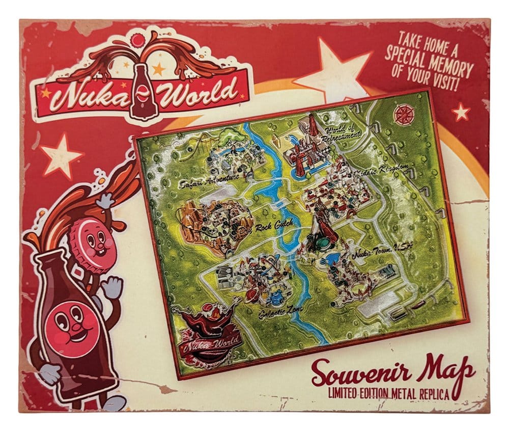 Fallout Replik Metal Map Nuka-World Limited Edition 16 x 13 cm - Preorder - ETA: 23.04.2027