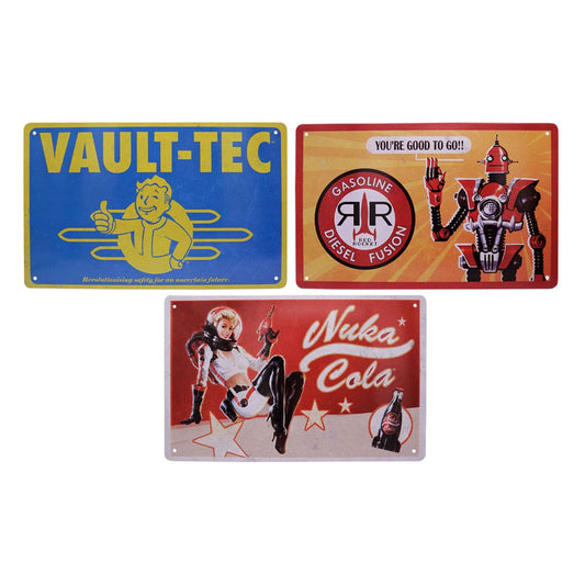 Fallout Blechschilder 3er Set Brands  - Preorder - ETA: 18.10.2025
