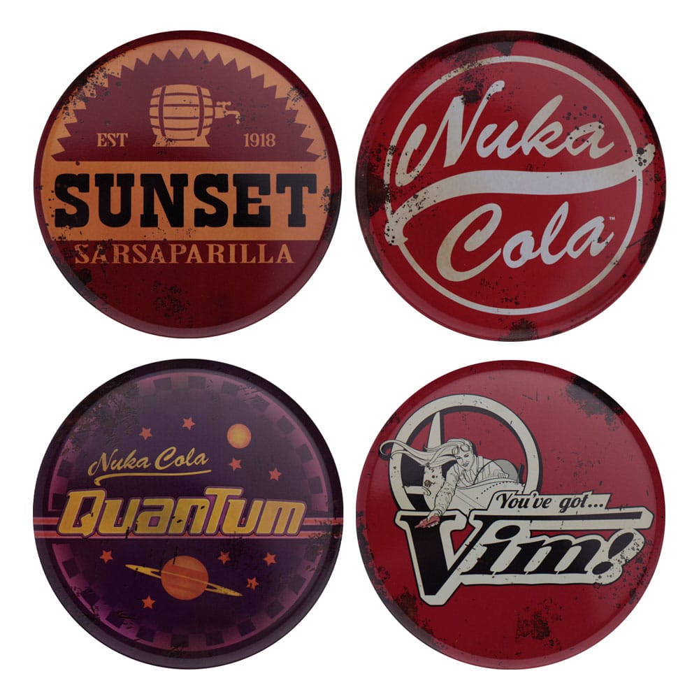 Fallout Untersetzer 4er-Pack Metal Drinks   - Preorder - ETA: 09.07.2026