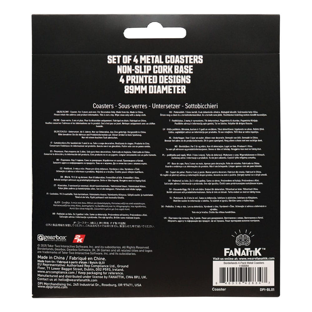 Borderlands Untersetzer 4er-Pack   - Preorder - ETA: 25.03.2026
