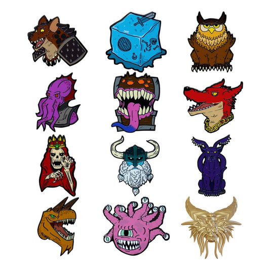 Dungeons & Dragons Ansteck-Pins Display 50th Anniversary Mystery Pin Badge (12) - Preorder - ETA: 18.10.2025
