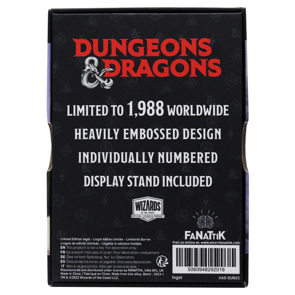 Dungeons & Dragons Metallbarren 35th Anniversary Legend of Drizzt Limited Edition  - Versand: 5-7 Tage nach Bestellung