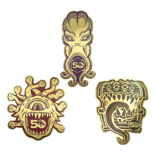 Dungeons & Dragons Ansteck-Pins 3er-Set 50th Anniversary   - Versand: 5-7 Tage nach Bestellung