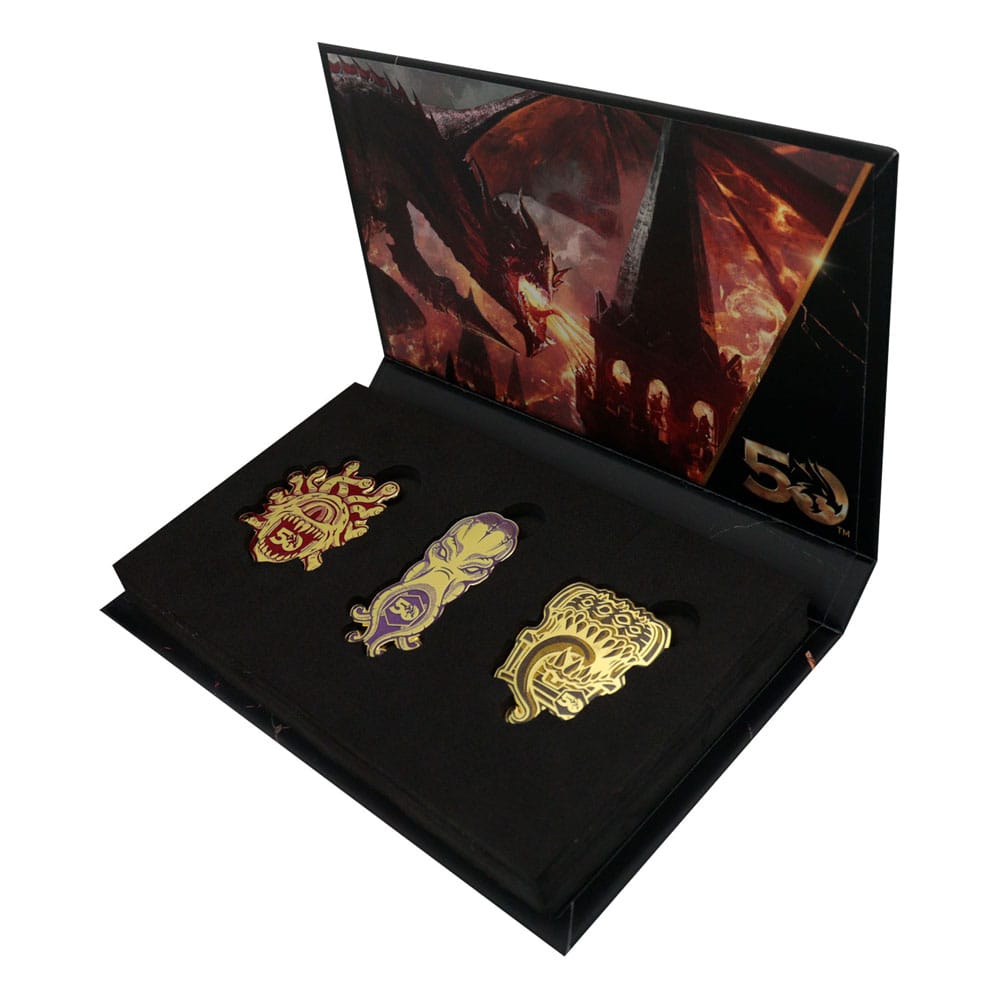 Dungeons & Dragons Ansteck-Pins 3er-Set 50th Anniversary   - Versand: 5-7 Tage nach Bestellung