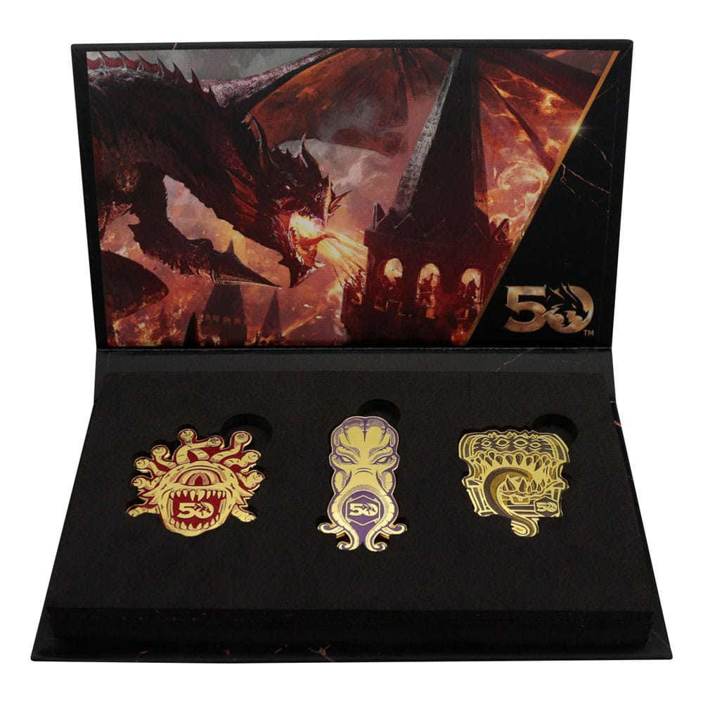 Dungeons & Dragons Ansteck-Pins 3er-Set 50th Anniversary   - Versand: 5-7 Tage nach Bestellung