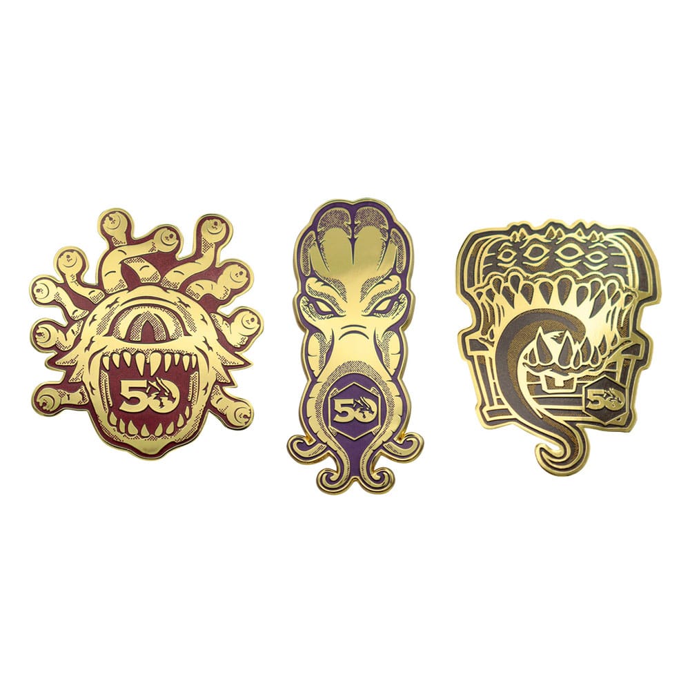 Dungeons & Dragons Ansteck-Pins 3er-Set 50th Anniversary   - Versand: 5-7 Tage nach Bestellung