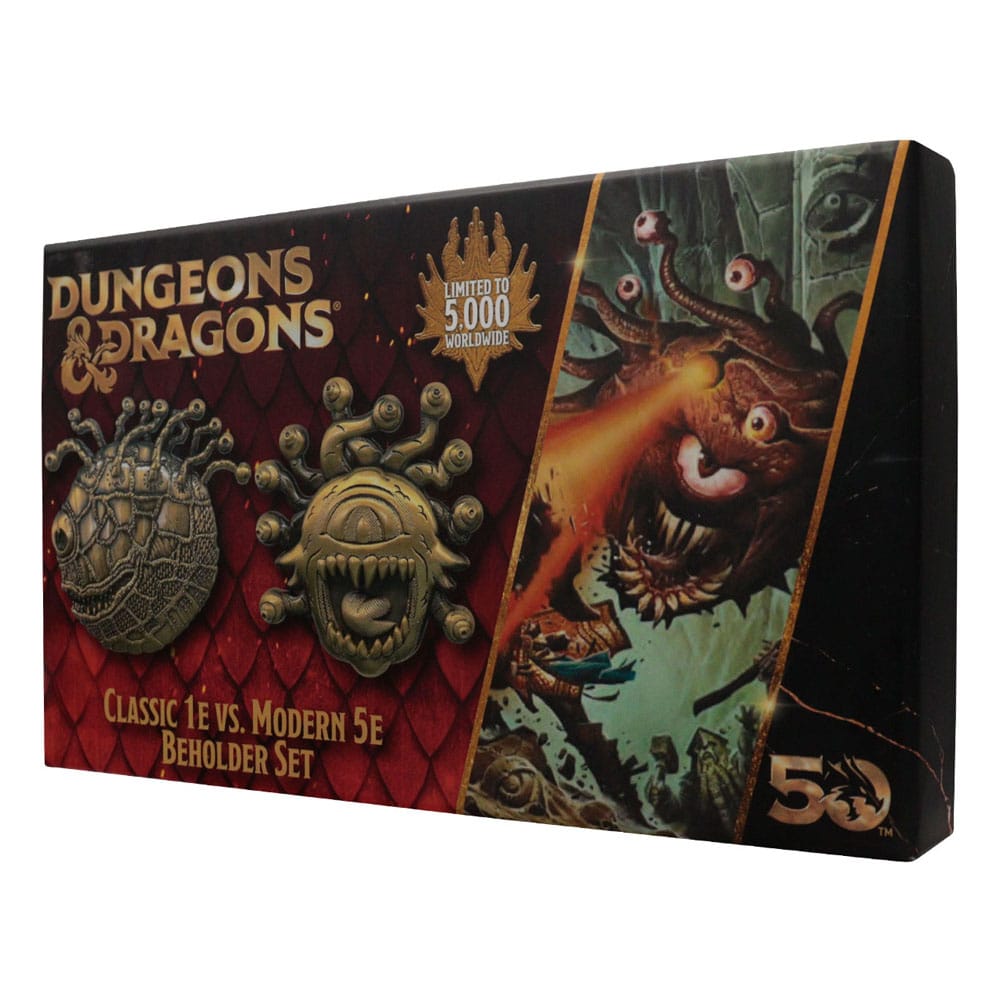 Dungeons & Dragons Medaillen-Set 50th Anniversary Beholder Twin Edition  - Versand: 5-7 Tage nach Bestellung