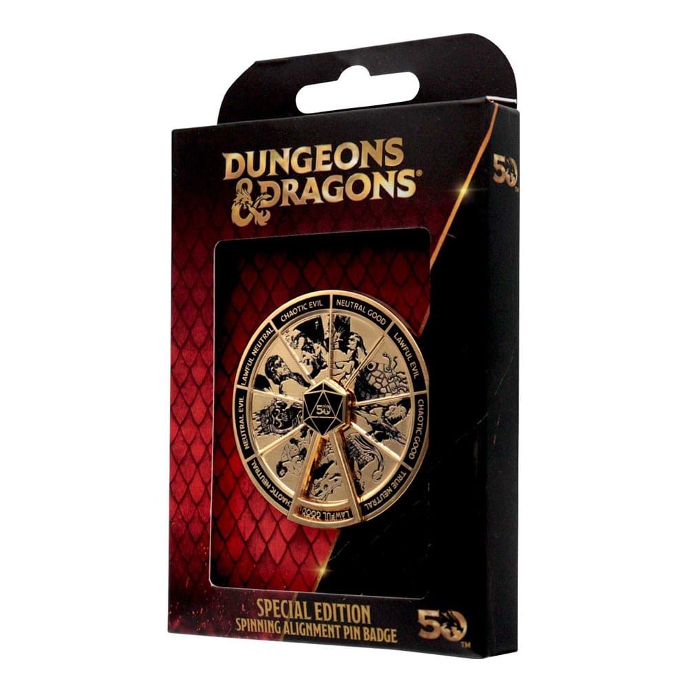 Dungeons & Dragons Ansteck-Pin Alignment Spinner Gold Coloured Limited Edition   - Preorder - ETA: 18.10.2025