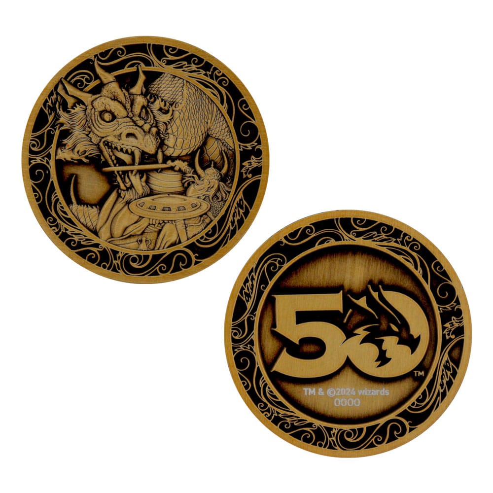 Dungeons & Dragons Sammelmünze 50th Anniversary Antique Gold Edition 4 cm        - Versand: 5-7 Tage nach Bestellung