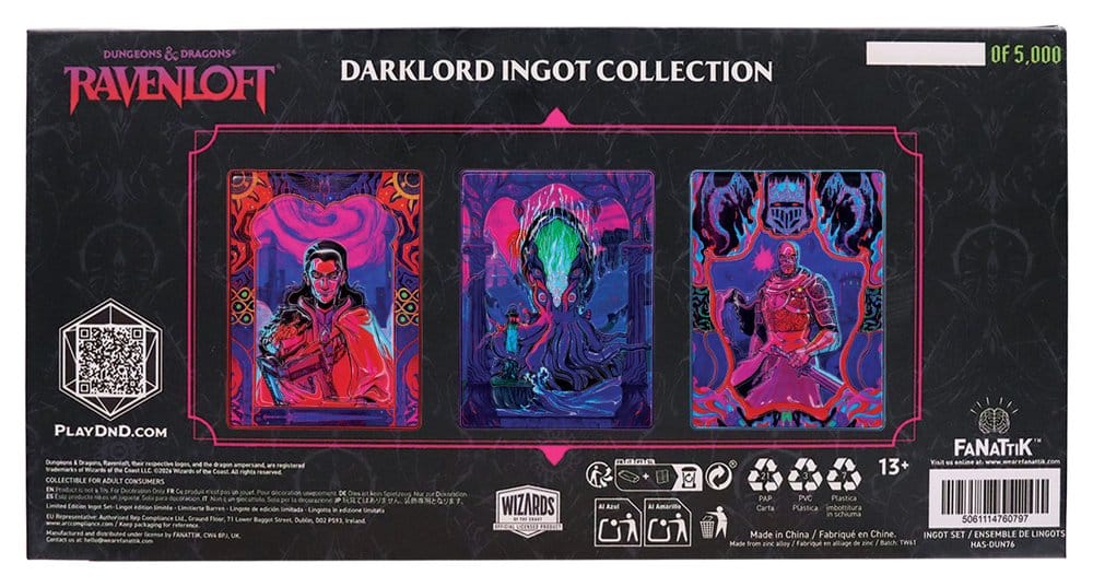 Dungeons & Dragons Metallbarren Set of Three Ravenloft Darklord Ingots Limited Edition - Preorder - ETA: 25.05.2027