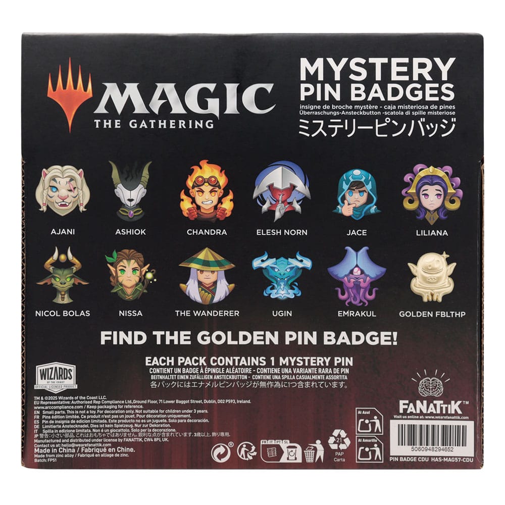 Magic: The Gathering Ansteck-Pins Mystery Pin Badge Display (12)     - Versand: 7 Tage nach Bestellung