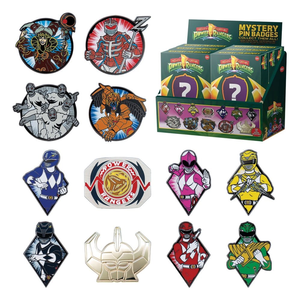 Power Rangers Mystery Ansteck-Pins Blind Box Sortiment (12) - Preorder - ETA: 25.03.2027
