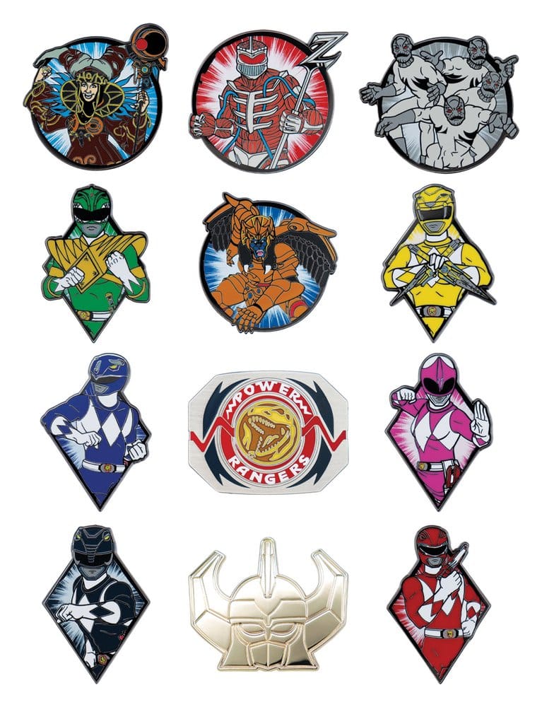 Power Rangers Mystery Ansteck-Pins Blind Box Sortiment (12) - Preorder - ETA: 25.03.2027
