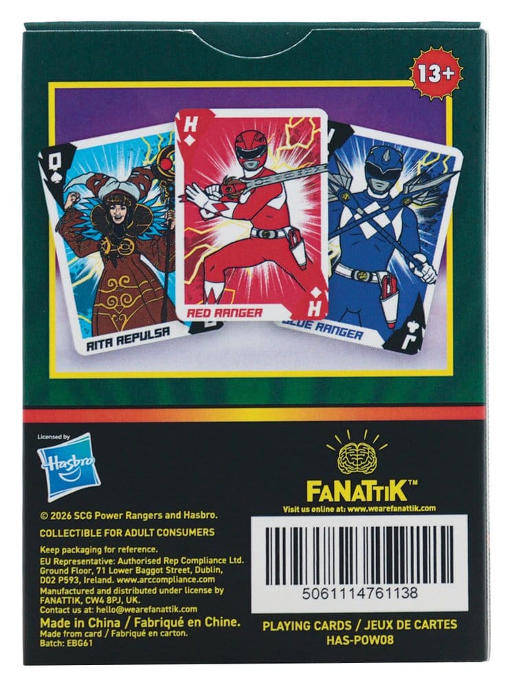 Power Rangers Spielkarten Display (12) - Preorder - ETA: 23.04.2027