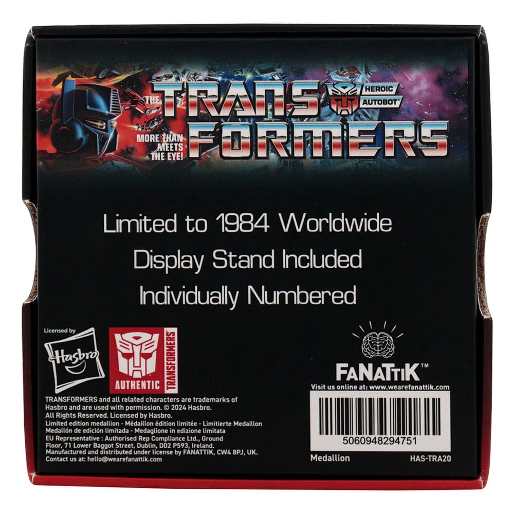Transformers Medaille 40th Anniversary Autobot Edition    - Versand: 5-7 Tage nach Bestellung