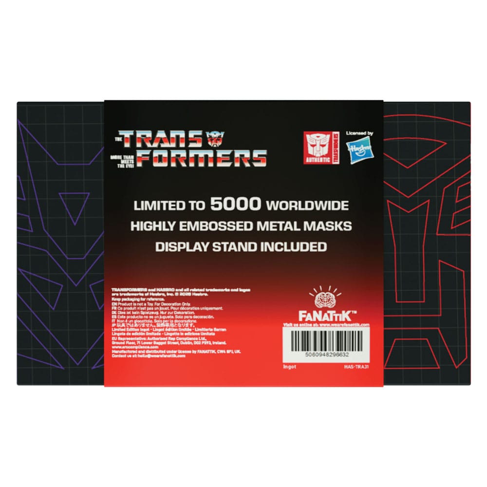 Transformers Replik Set of 2 Helmets Optimus Prime & Megatron Limited Edition - Preorder - ETA: 25.04.2026