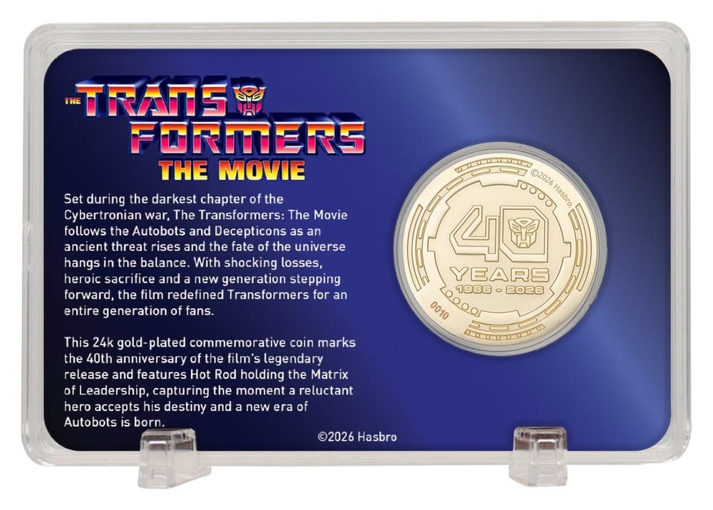 Transformers Sammelmünze The Movie 40th Anniversary Limited Edition 24k Gold Plated - Preorder - ETA: 25.01.2027