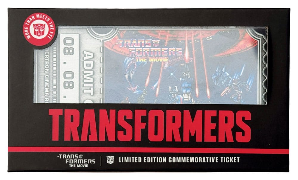 Transformers Replik The Movie 40th Anniversary Movie Ticket Limited Edition 9 x 16 cm - Preorder - ETA: 25.03.2027