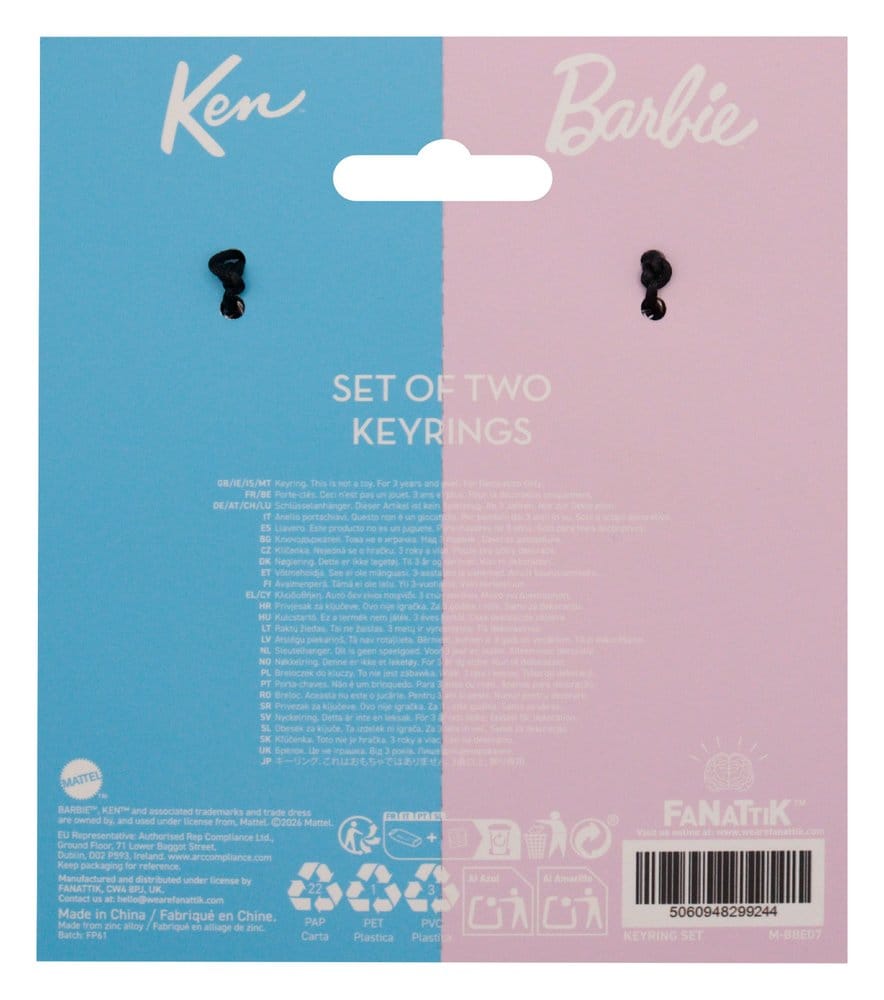 Barbie Schlüsselanhänger-Set Barbie & Ken Twin Box - Preorder - ETA: 24.12.2026