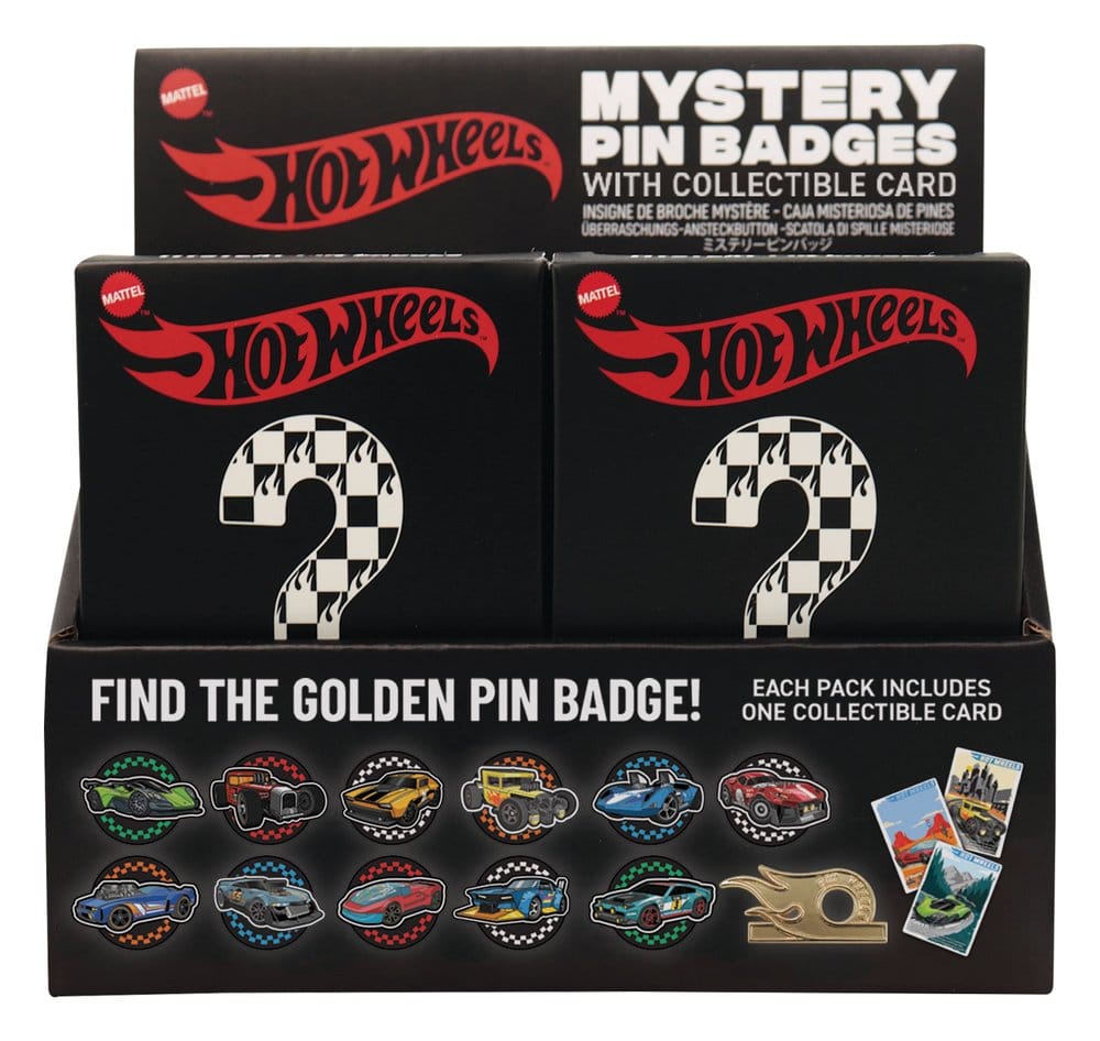 Hot Wheels Mystery Ansteck-Pins Blind Box Display (12) - Preorder - ETA: 24.12.2026