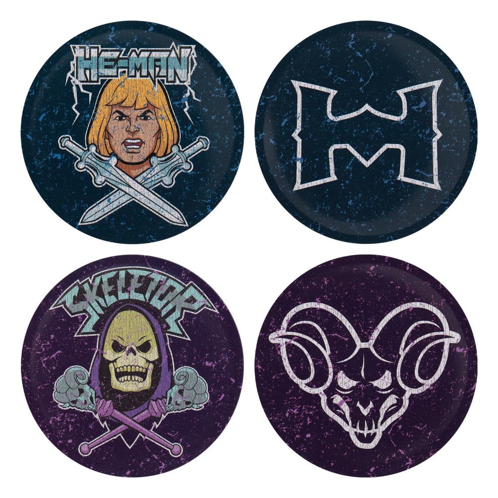 Masters of the Universe Untersetzer 4er-Pack Printed Metal - Preorder - ETA: 24.12.2026