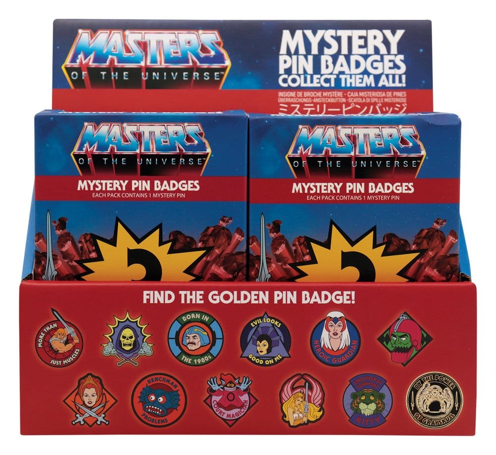 Masters of the Universe Mystery Ansteck-Pins Blind Box Display (12) - Preorder - ETA: 30.10.2026
