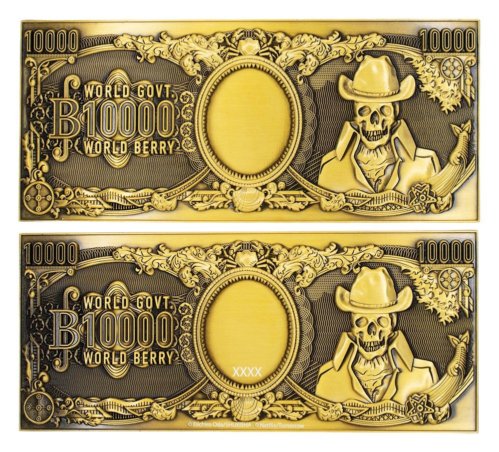 One Piece Replik 10.000 World Berry Metall-Banknote 6 x 15 cm - Preorder - ETA: 25.01.2027