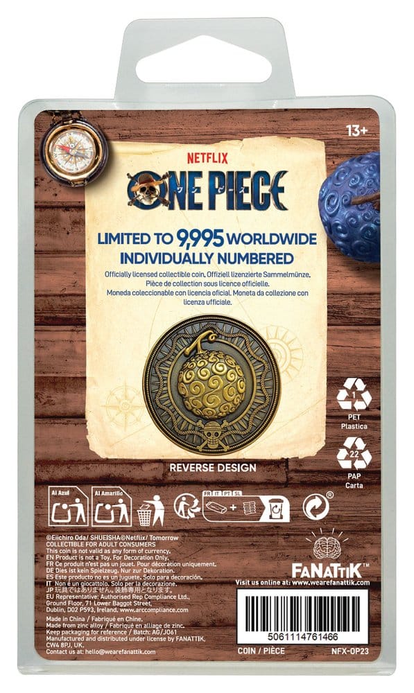 One Piece Sammelmünze Gum Gum Coin Limited Edition 4 cm - Preorder - ETA: 25.01.2027
