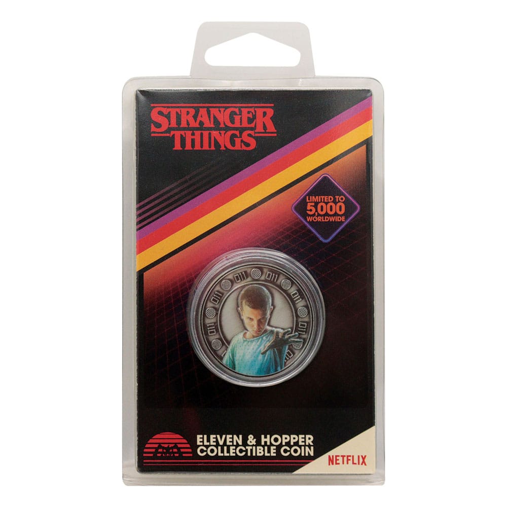 Stranger Things Sammelmünze Eleven & Hopper 4 cm  - Versand: 5-7 Tage nach Bestellung