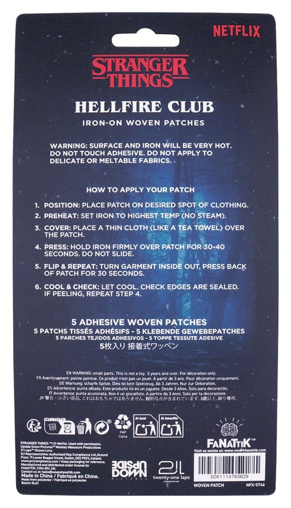 Stranger Things Stoffaufnäher 5er-Pack - Preorder - ETA: 24.12.2026