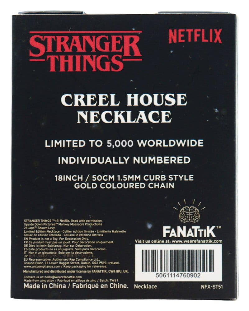 Stranger Things Halskette Creel House Window Limited Edition 3 x 2 cm - Preorder - ETA: 25.03.2027
