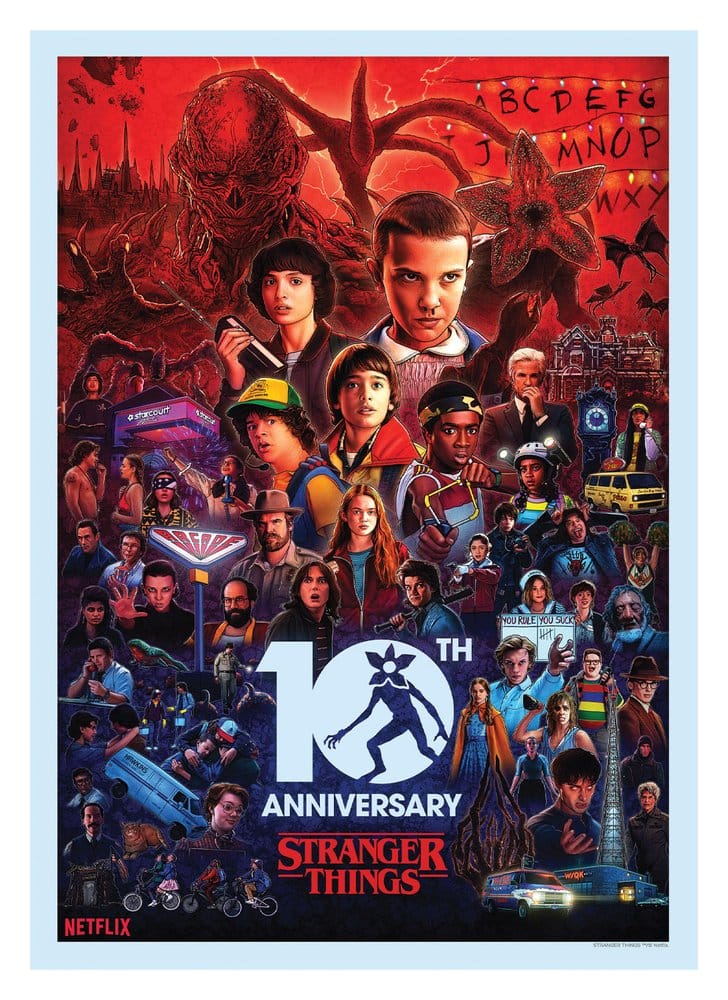 Stranger Things Kunstdruck 10th Anniversary Limited Edition 21 x 42 cm - Preorder - ETA: 28.12.2026