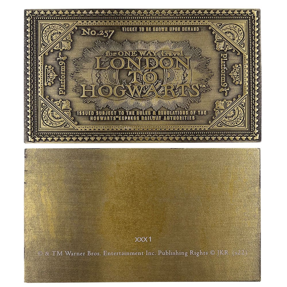 Harry Potter Replik Hogwarts Train Ticket Limited Edition - Versand: 7 Tage nach Bestellung