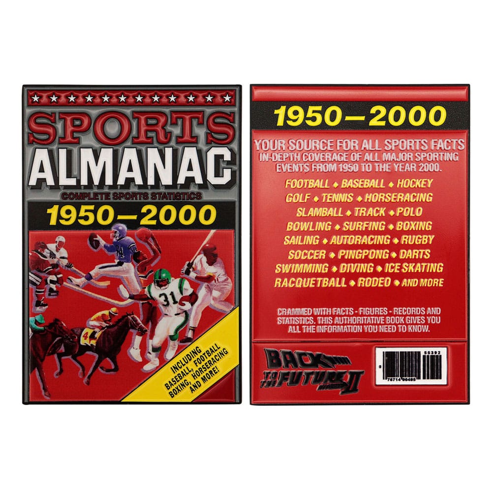 Zurück in die Zukunft Metallbarren Sport Almanac Limited Edition  - Versand: 7 Tage nach Bestellung