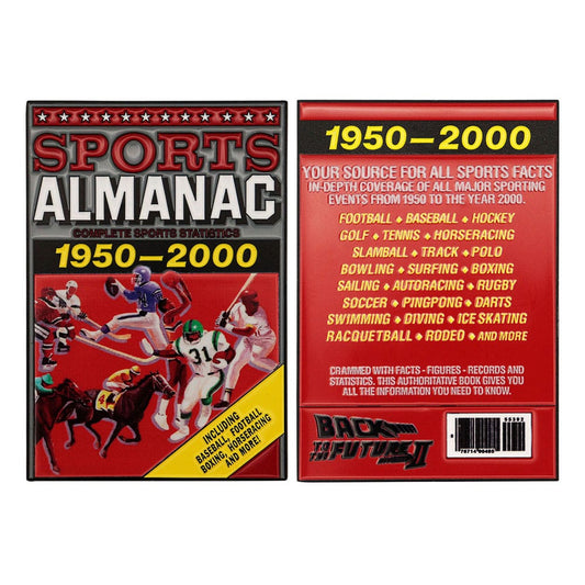 Zurück in die Zukunft Metallbarren Sport Almanac Limited Edition  - Versand: 5-7 Tage nach Bestellung