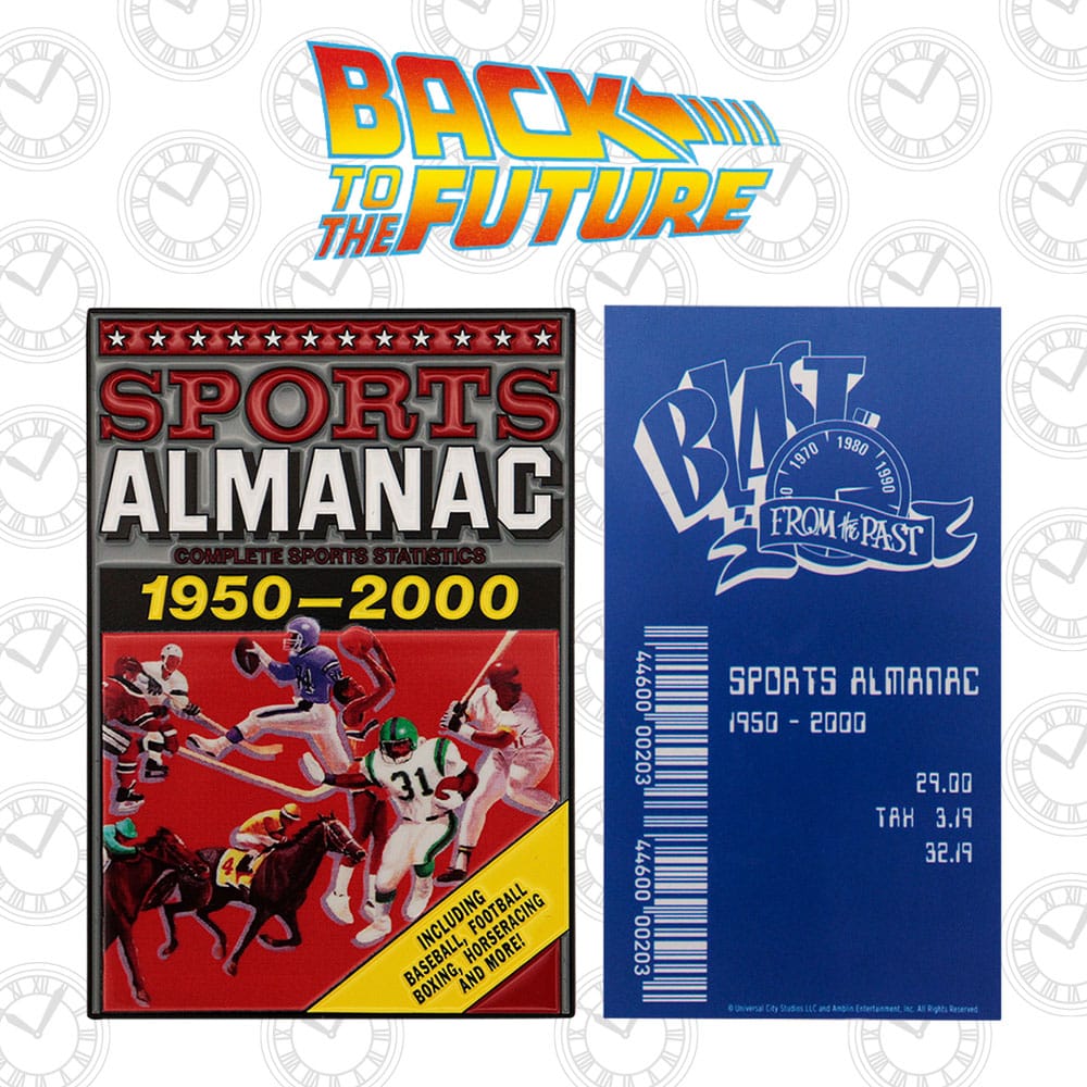Zurück in die Zukunft Metallbarren Sport Almanac Limited Edition  - Versand: 7 Tage nach Bestellung