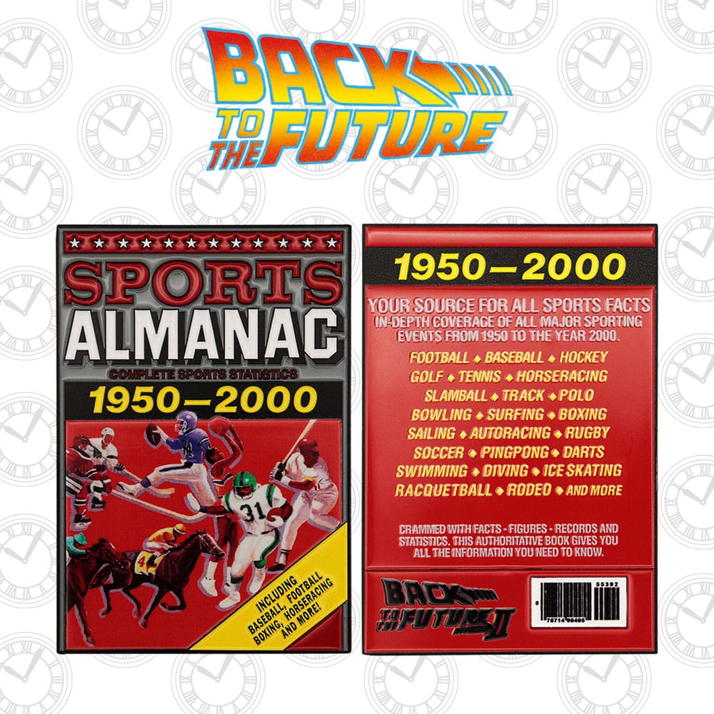 Zurück in die Zukunft Metallbarren Sport Almanac Limited Edition  - Versand: 7 Tage nach Bestellung