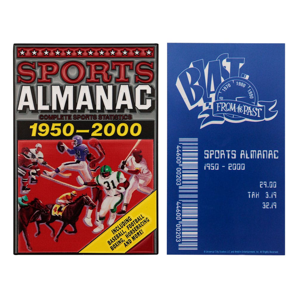 Zurück in die Zukunft Metallbarren Sport Almanac Limited Edition  - Versand: 7 Tage nach Bestellung