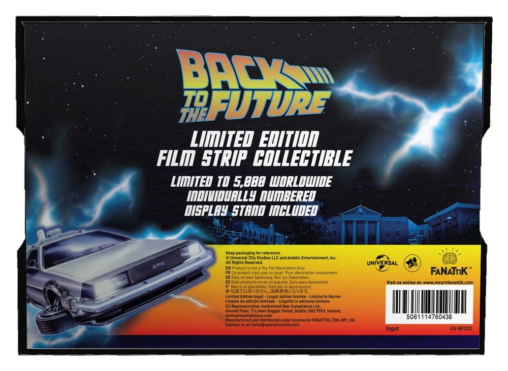 Zurück in die Zukunft Metallbarren Metallfilmstreifen-Sammlerstück Limited Edition - Preorder - ETA: 25.01.2027
