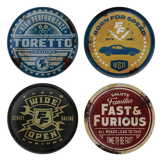 Fast & Furious Untersetzer 4er-Pack Vintage Style - Preorder - ETA: 25.11.2025